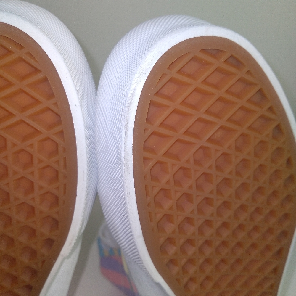 VANS SK8-Hi Tapered Women's Size 5.5 Multi-Color Pastel Stripes Skater Shoes EUC - Picture 7 of 12